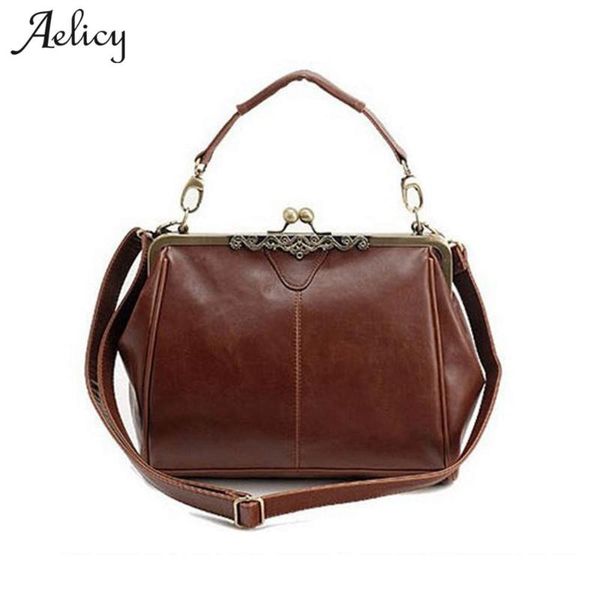 

aelicy роскошь урожай женщина сумка малого ретро crossbody мешки плеча женщина мода металлического каркас pu кожа малого сцепление