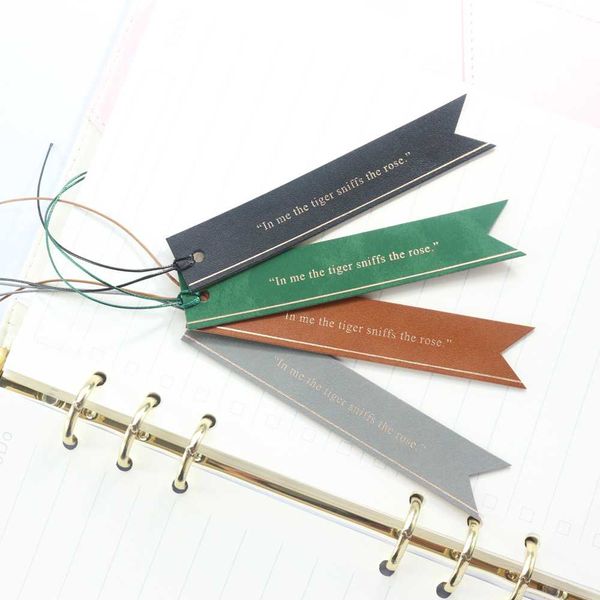 

Domikee classic vintage priate design leather school index bookmark stationery,4 colors,4pieces/pack