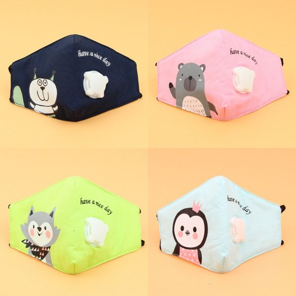 

masks face children breathable breathing valve cotton reusable pm2.5 protective cloth 3-10t kids mask
