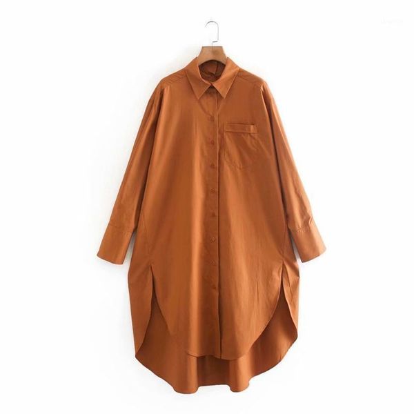

casual street long cotton shirts women turn down collar loose plus size solid color pockets blouse female shirts nx99001, White