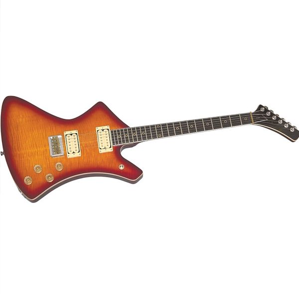 Custom Grand A20 Flamed Top Electric Guitar Honey Burst Accetta Guitar Bass OEM