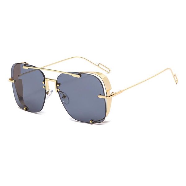 

Fashion Steampunk Sunglasses Brand Design Women Men Vintage Metal Punk Sun Glasses UV400 Shades Eyewear, White;black