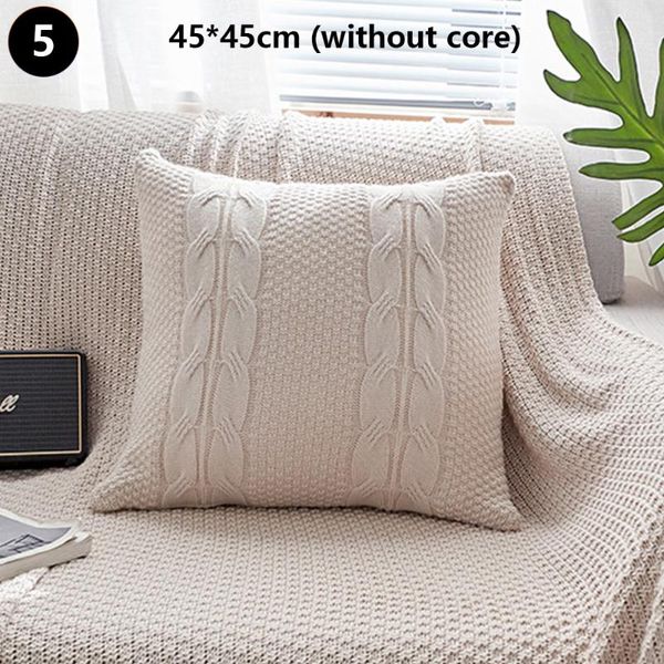 

Vintage Double Twist Style Wool Throw Pillowcase Creative Living Room Sofa Cushion Cover Home Decor
