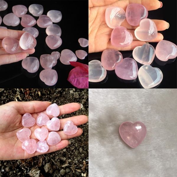 

natural rose quartz heart shape love mini crystal chakra healing home decor reiki healing stone love gems diy jewelry 85 g2