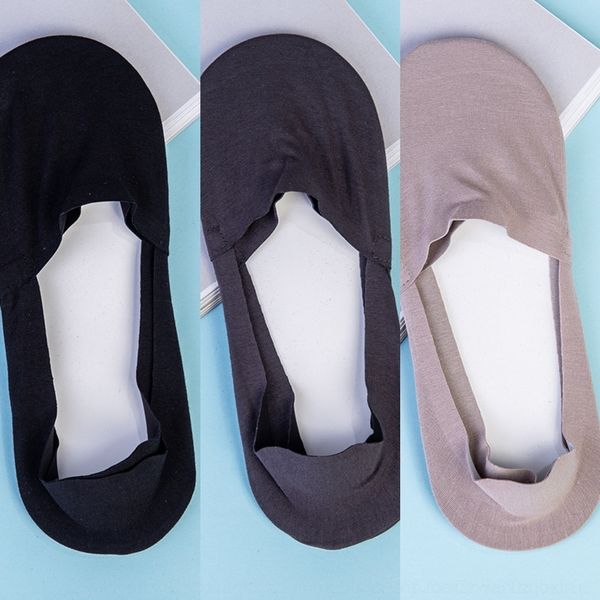 

wbbkn men's boat silicone boat shallow sockssummer cotton silicone mouth invisible anti slip socks anti bursting low sports casual cott, Black