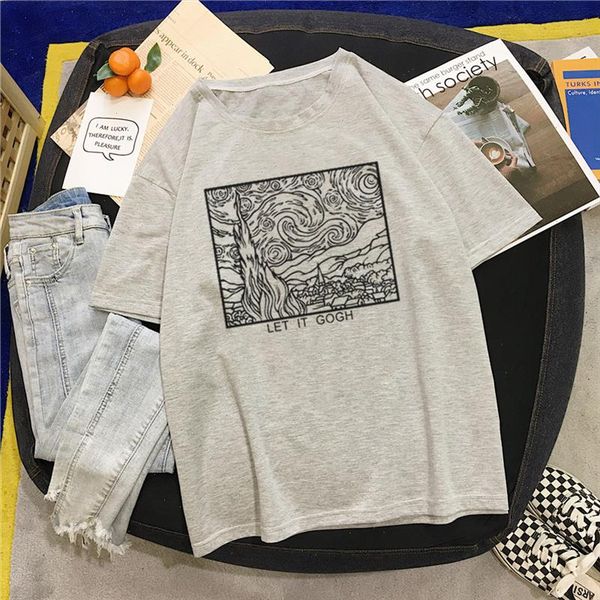 

vatican plateau simple personality printing female street fashion chic t shirt summer casual large size ulzzang gray tee, White
