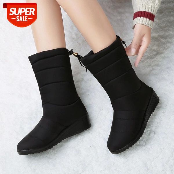 

winter women boots ankle boots down snow waterproof tassel winter shoes women warm fur black female botas mujer #163i