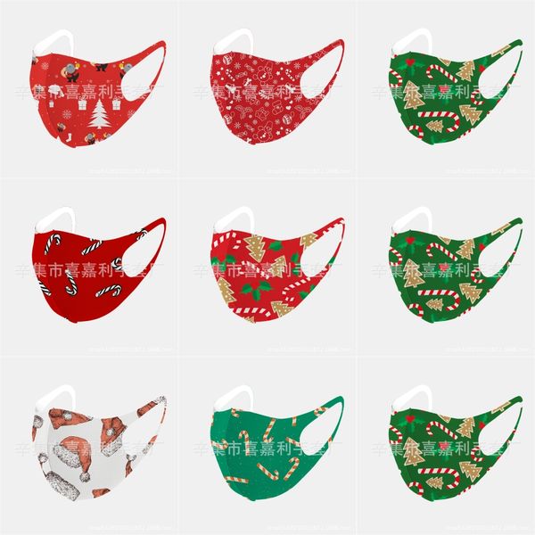 

ice silk cotton facechristmas mask black mascarillas fabricface christmas maskswashable anti dust face mouth er pm2.5 christmas mask#2231231