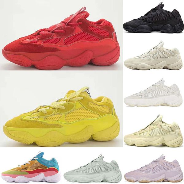 

soft vision 500 stone bone white running shoes mens womens super moon yellow utility black blush salt kanye west designer sports sneakers