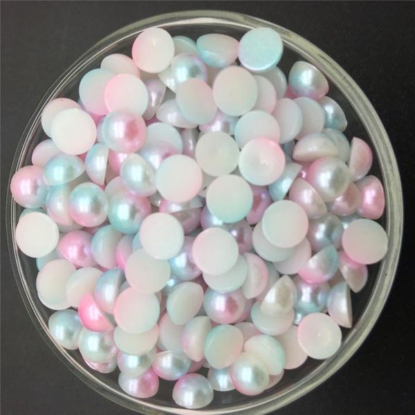

3/4/5/6/8mm multi-color half pearl bead flat back scrapbook for craft flatback 3/4/5/6/8mm mul bbynrf, Black