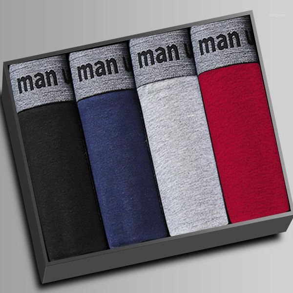 

4pcs/lot male panties cotton men's underwear boxers breathable man boxer solid underpants comfortable brand shorts mens boxers1, Black;white
