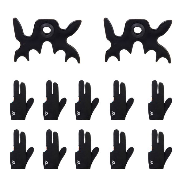 

10 шт 3 finger бильярд snooker / pool cue перчатка + pool cue bridge head