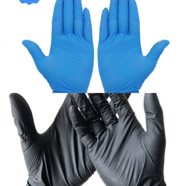 

blue 100pcs disposable nitrile dishwashing rubber gloves white sale
