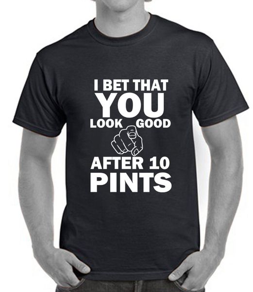 

fashion crew neck funny drinking i bet that you look good after 10 pints rude mens printing sport hooded sweatshirt hoodie men t shirt