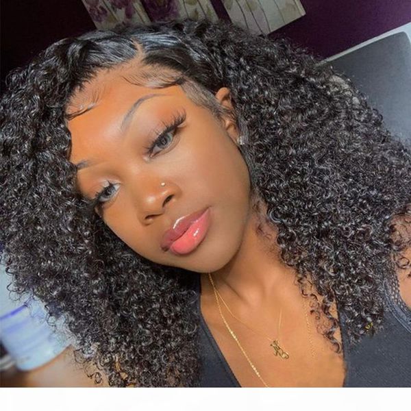 

kinky curly wig curly human hair wigs full lace human hair wigs with baby hair mongolian afro kinky curly lace front wigs, Black;brown
