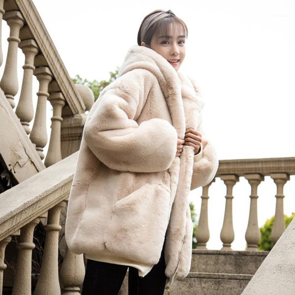 

2019 women faux fur coat women's winter coat outerwear female thick plush female overcoat casual woman warm winter jackets1, Black