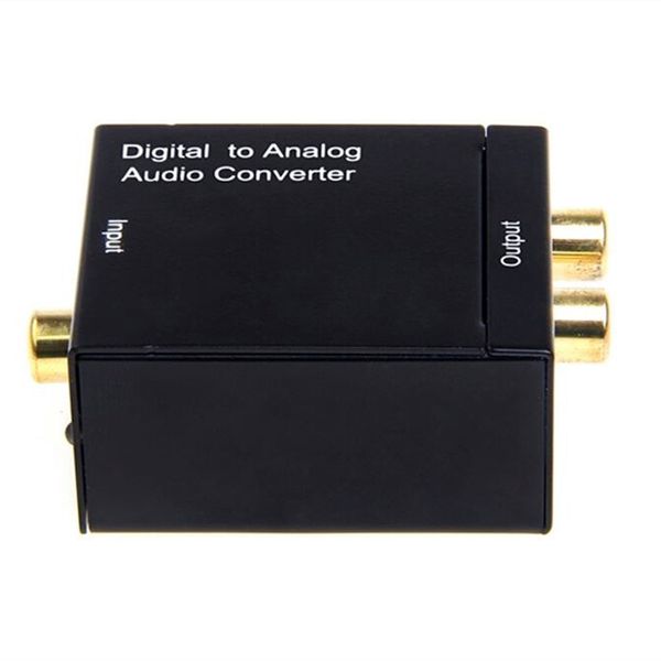 Optischer 3,5-mm-Koaxial-Toslink-Digital-Analog-Audio-Adapter-Konverter RCA L/R mit Glasfaserkabel