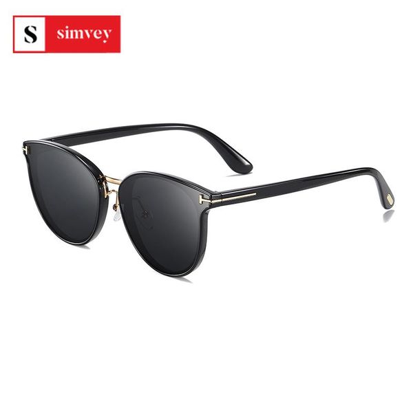 

simvey 2020 oversized sunglasses for women hd polarized vintage cat eye sunglasses for ladies gafas de sol, White;black
