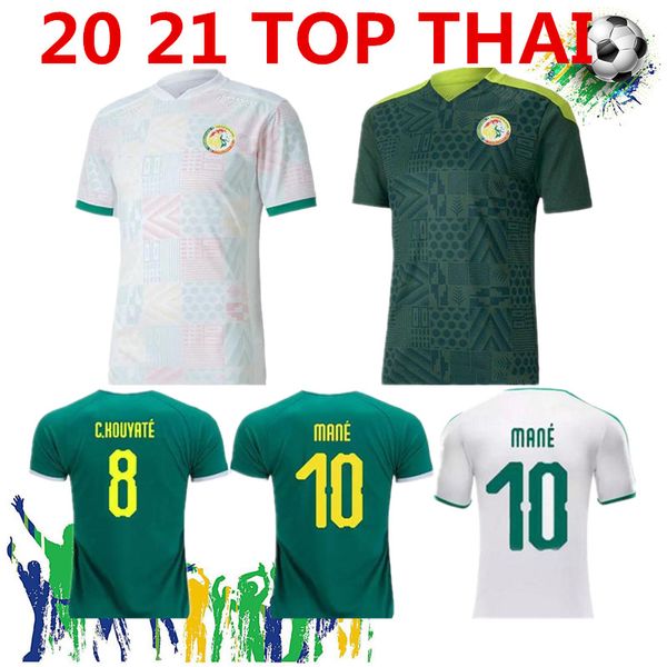 

20 21 senegal soccer jersey senegal 2020 2021 home white away green balde koulibaly mane football team jerseys football shirt, Black;yellow