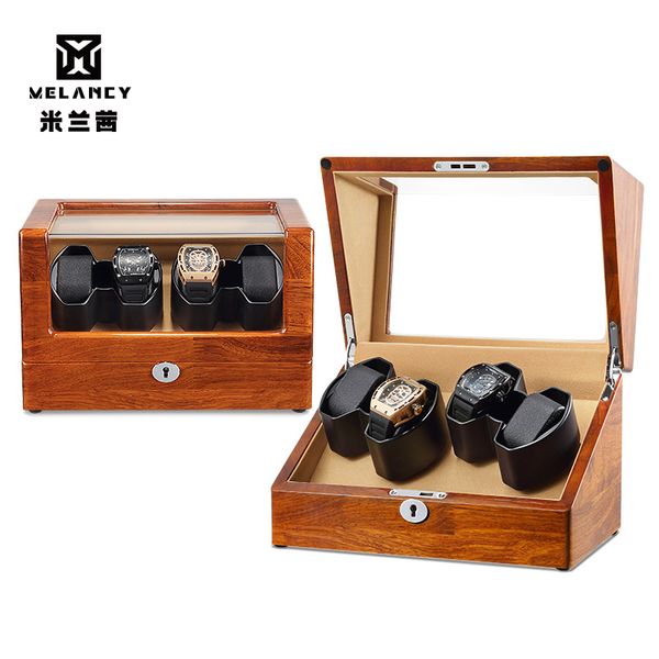 

2019 new design japan mabuchi motor luxury solid wooden fashion watch winder box 4