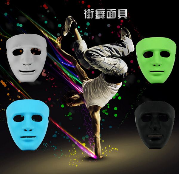 

festival bboy hiphop halloween masks jabbawo girls boys men women party costome pure 8 color mask ems 200pcs