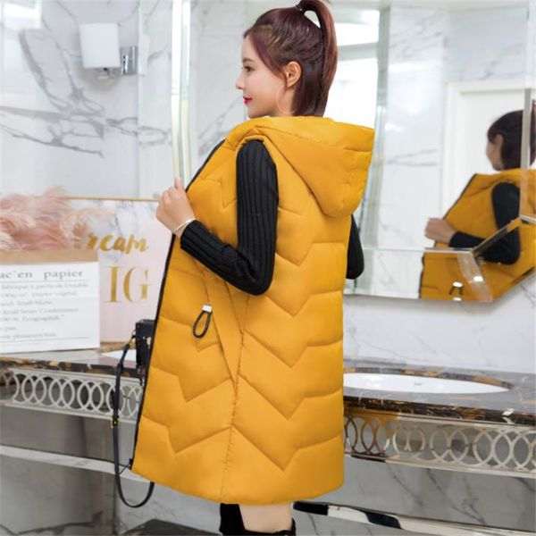 

female spring plus size down waistcoat woman oversize long down vests abajo vest abajo jackets doudoune warm chaqueta de plumas 1023, Black;white