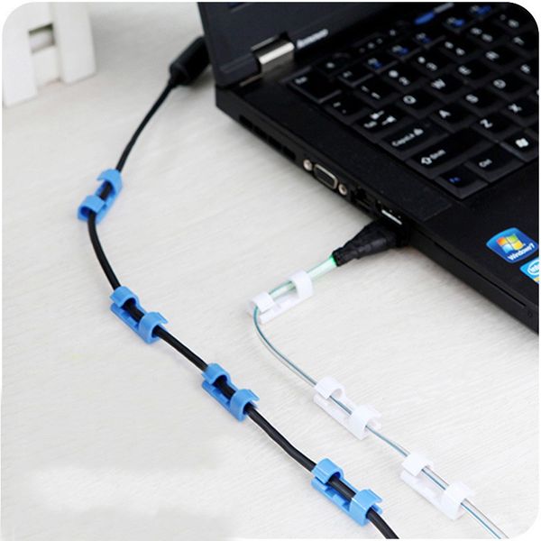 

autohesion wire thread management device household white black network cable fixing clip data line storage finisher new 1 15zl j2