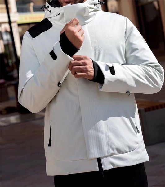 

2020 winter fashion men's outdoor sports leisure white goose down coat, Black