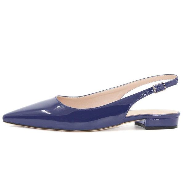 

dress shoes lovirs fashion women pointed toe sandals slingback low heels buckle drees 2.5cm summer pumps plus size us5-15, Black