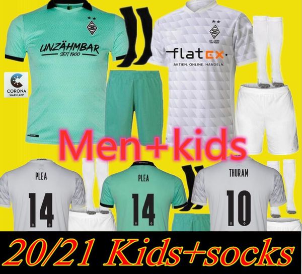 

2020 2021 borussia monchengladbach soccer jerseys and kids kit 20 21 monchengladbach child hazard raffael stindl plea football shirts, Black