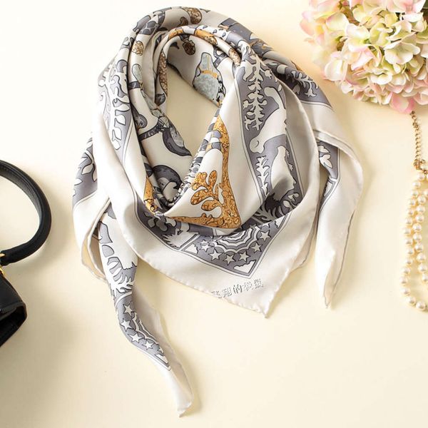 

bone sense twill generous mulberry silk scarf belt personalized multi-purpose accsori hmh284, Black;white