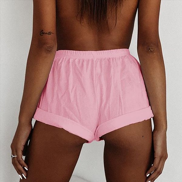 

summer casual shorts woman 2021 plus size high waist booty shorts female black white loose beach short spodenki damskie cd, White;black
