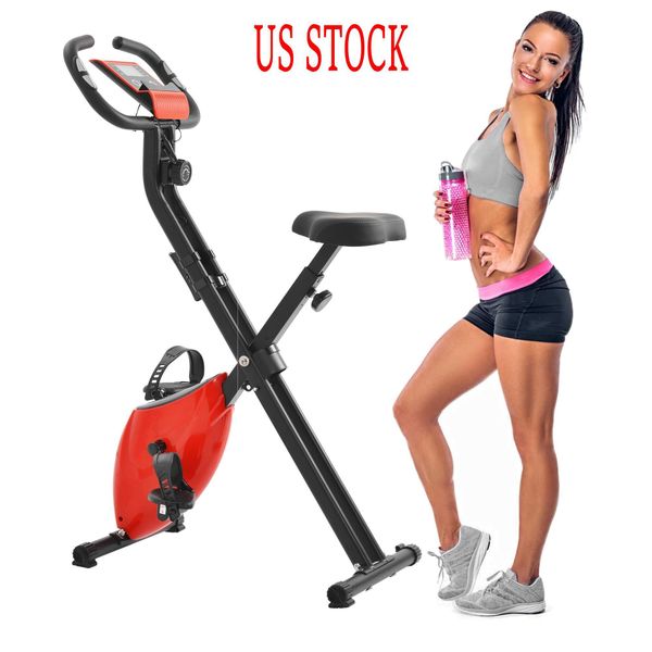 

us stock fast ship exercise bike with 8-level adjustable resistance, adjustable seat lcd monitor perfect for home use ms192237aar