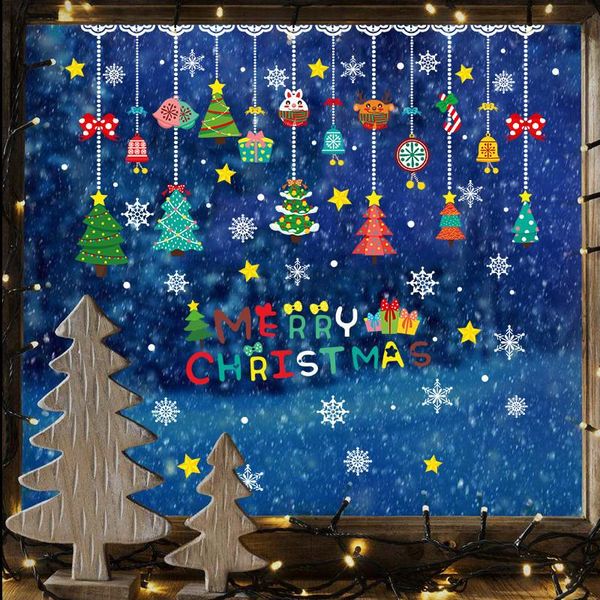 

christmas decoration for shop windows stickers xmas wall sticker merry christmas household removable glass wall sticker new year bbygql