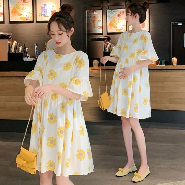 

dlzbg беременных женщин летнее платье детский детская рыхлый беременность тонкий во время andfashionable ухода babyfashionable outdress плат, Black;gray