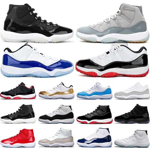 

basketball 11 11s shoes jumpman 25th anniversary bred concord 45 cap and gown metallic silver mens trainers sports sneakers size 36-47, Black