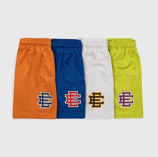 

mens summer brand fashion ee basic shorts eric emanuel casual mesh short newyork city skyline designers loose gym running fitness beach bask, White;black