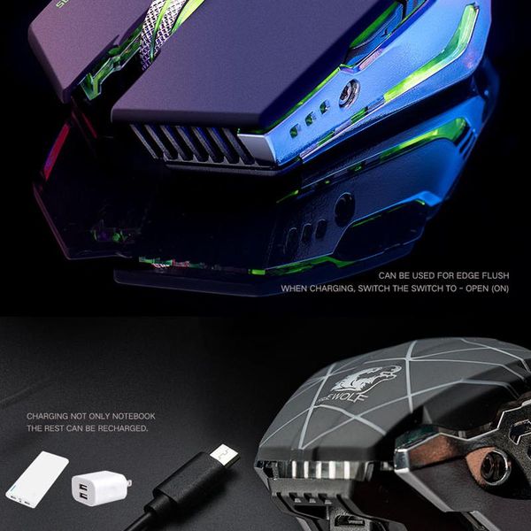 

беспроводная игровая мышь, аккумуляторная x11 2.4ghz silent led с подсветкой usb оптические эргономичные мыши для мыши мыши ноутбук pc mouse