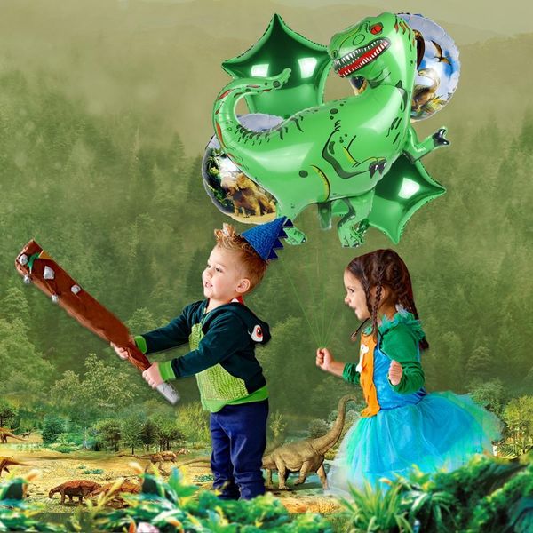 

fengrise юрский мир динозавров фольга воздушные шары детские birthday party decoration dinosaur party dino тема джунглей день рождения декор