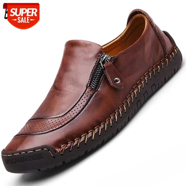 

classic men casual shoes leather men loafers flat spring autumn mans moccasins shoes breathable men's flats #ir6k