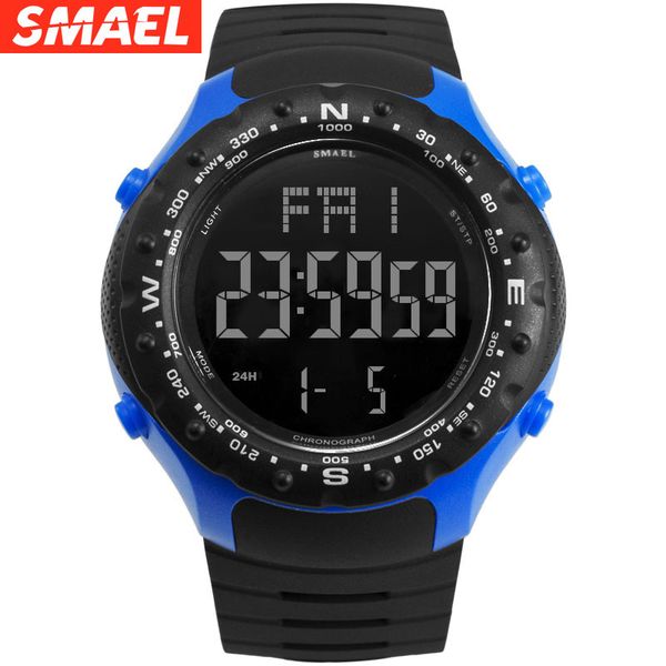 

smael smier sports electronic watch outdoor waterproof timing trend boys and girls electronic watch, Slivery;brown