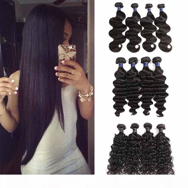 

brazilian straight body wave virgin human hair natural black malaysian virgin hair extensions deep water loose wave human hair bundles