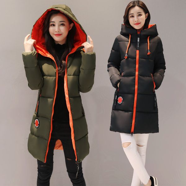 

hooded parker cotton padded lining winter women's coat 201029, Black