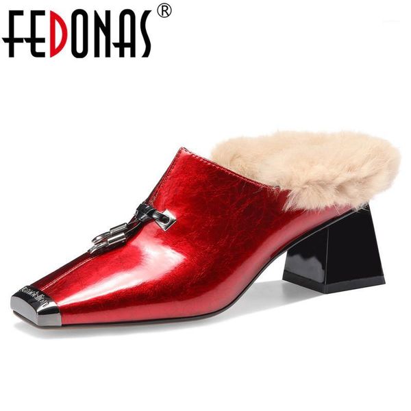 

fedonas squatre toe pumps women classic design patent leather high heels party casual shoes woman spring autumn shallow pumps1, Black