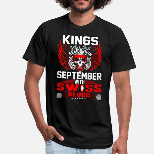 

короли родились в сентябре с швейцарской крови тенниска юмор цифровая печать o-neck tracksuit толстовка толстовка