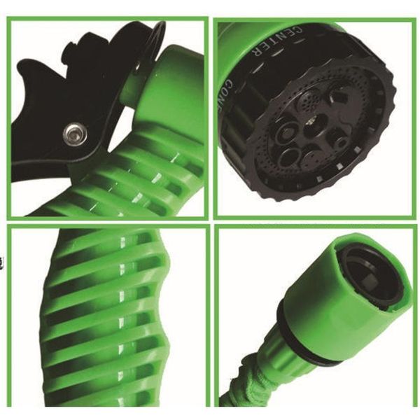 

100ft lengthen retractable water hose set plastic 2 colors garden car washing expand water hose with multi-functi jlllnt garden_light