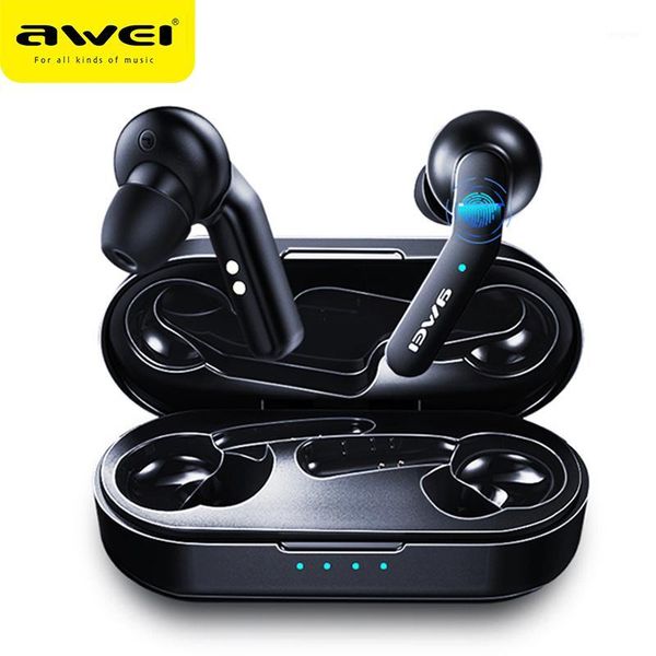 

original awei t10c wireless bluetooth earphone headphones tap control headset handstrue wireless for1