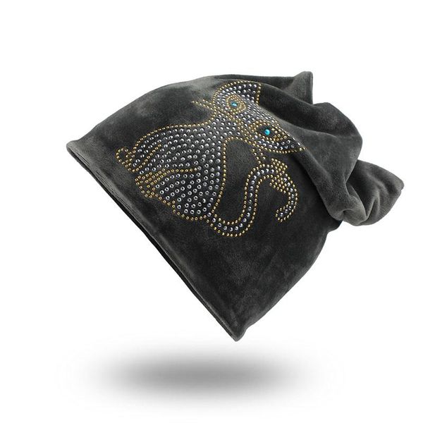 

flb] cat ушные шапочки женщины зимняя теплая бархатная шляпа для женского двойного слоя толстые черепочки челюсти милые ушные клапаны шапки, Black;white