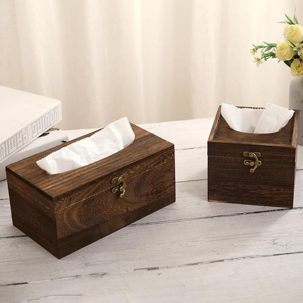 

wooden tissue box napkin holder box simple stylish paper napkin holders napkindispenser case kitchen bathroom tissue holder