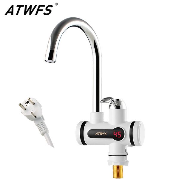 

atwfs electric kitchen water heater tap instant water faucet heater cold heating faucet tankless water heater free